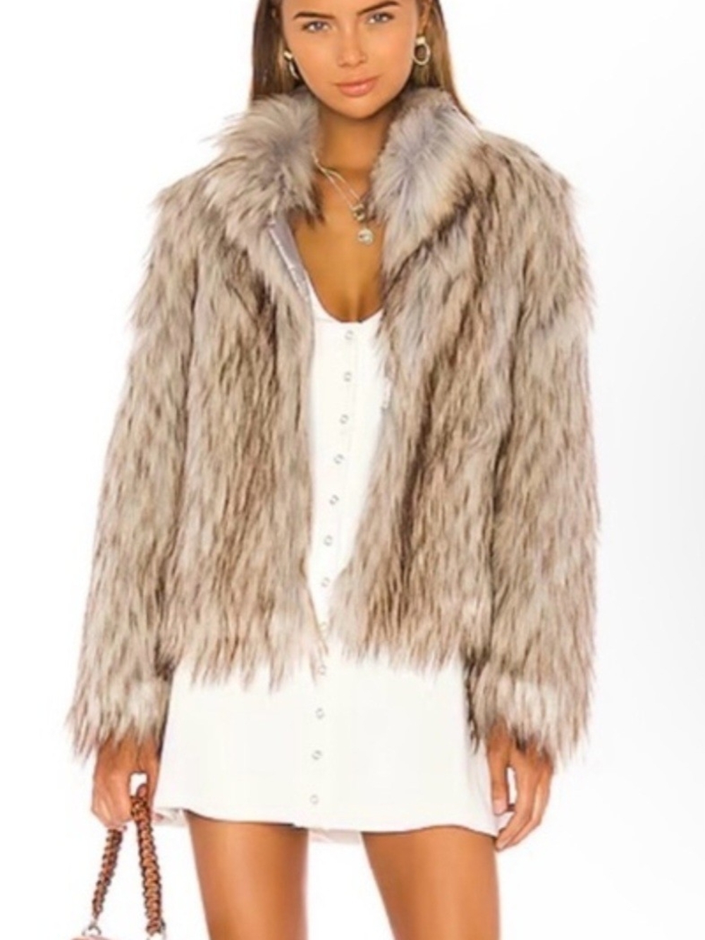 Unreal Fur Taupe Jacket - Women